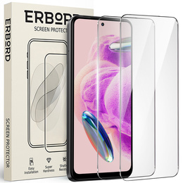 2x tvrdené sklo pre Xiaomi Redmi Note 12S, ERBORD 9H Hard Glass na displeji