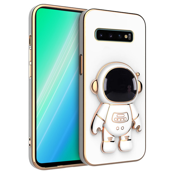 Obal na mobil pre Samsung Galaxy S10, Astronaut, biele