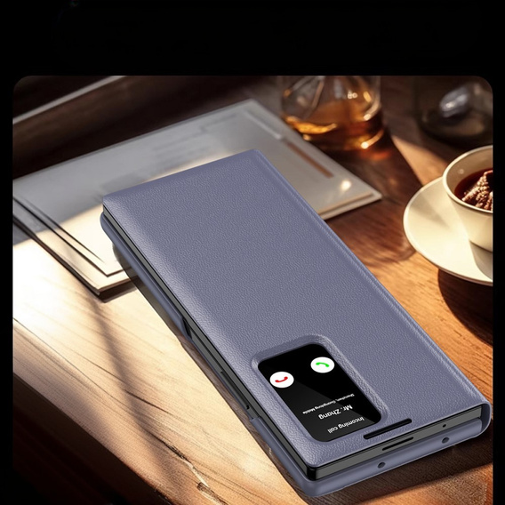 Flipové puzdro pre Samsung Z Fold5 5G, Smart View Wallet, levanduľové