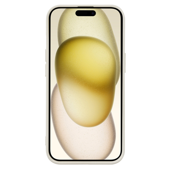 Obal na mobil pre iPhone 15 Plus, Silicone Lite, béžové