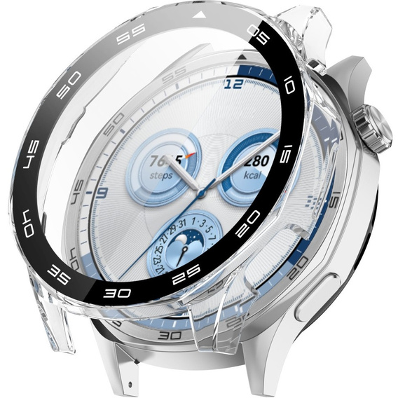 Puzdro 2v1 + tvrdené sklo pre Huawei Watch GT 5 46mm, priehľadné
