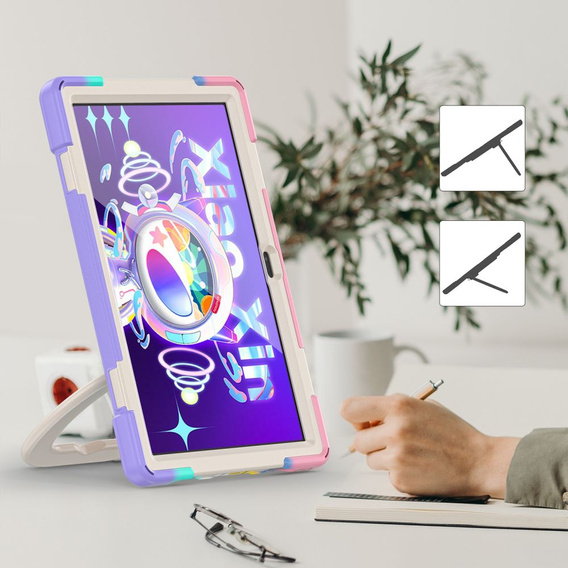 Detské puzdro pre Lenovo Tab M10 Plus 10.6 Gen 3 TB-125F TB-128F, pancierované s popruhom, viacfarebné