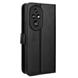 Klapkové puzdro pre Honor 200 Pro 5G, Crazy Horse Wallet, čierne
