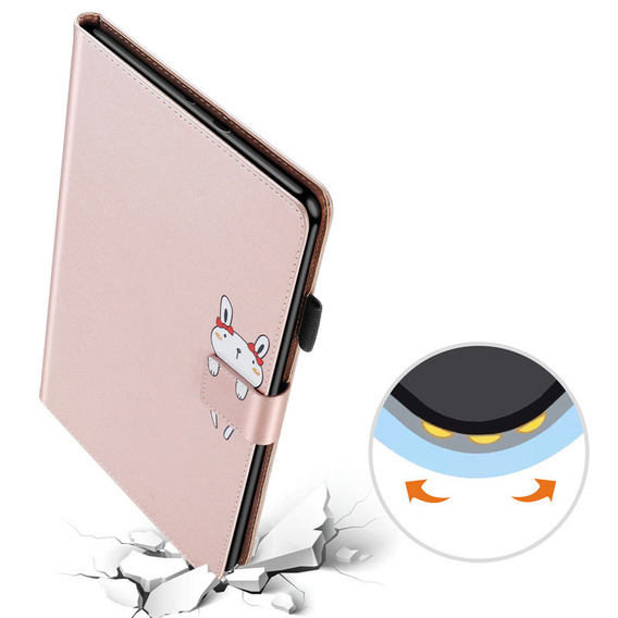 Puzdro pre Samsung Galaxy Tab A7 Lite 8.7, s chlopňou, animal, ružové