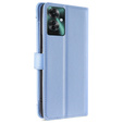 Klapkové puzdro pre Oppo Reno 11F 5G, Wallet Zipper Pocket, modré