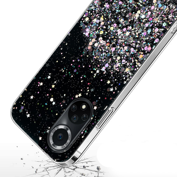 Obal na mobil pre Huawei Nova 9, Glittery, čierne
