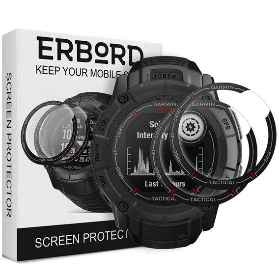 2x hybridné sklo ERBORD pre Garmin Instinct 2X