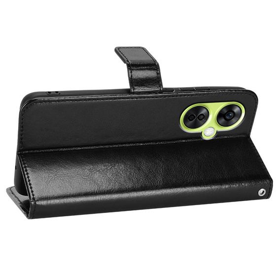 Klapkové puzdro pre OnePlus Nord CE 3 Lite 5G, Crazy Horse Wallet, čierne