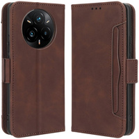Klapkové puzdro pre Realme 14 Pro 5G, Card Slot, hnedé