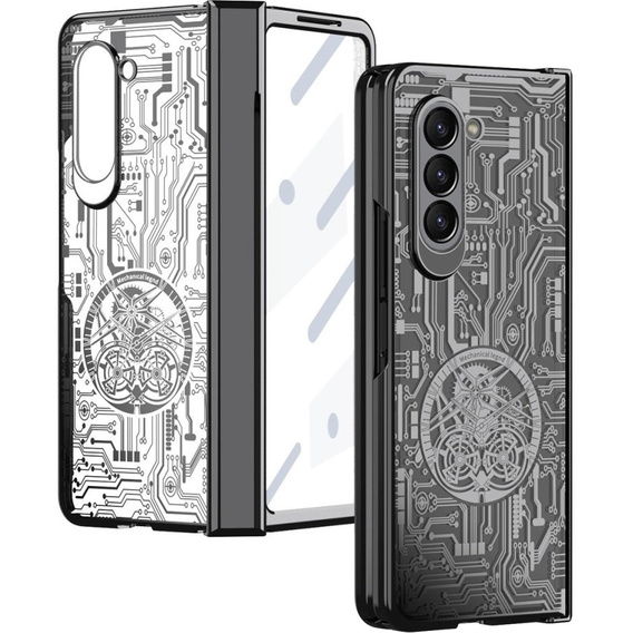 Puzdro pre Samsung Galaxy Z Fold 5 5G, Mechanical Legend, čierne