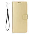 Klapkové puzdro pre Samsung Galaxy A36, Crazy Horse Wallet, zlaté