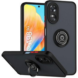 Puzdro pre Oppo A98 5G, Frosted Ring, čierne