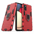 Obal na mobil pre Samsung Galaxy A02S, Kickstand Ring, červené