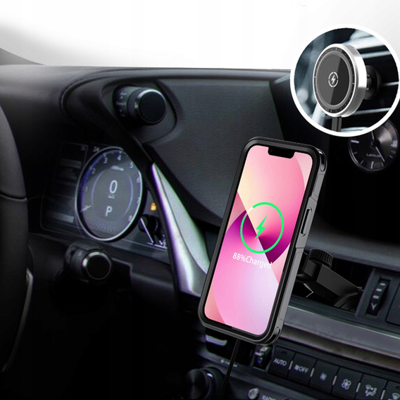 Obal na mobil pre iPhone 12/12 Pro, MagForce MagSafe, čierne
