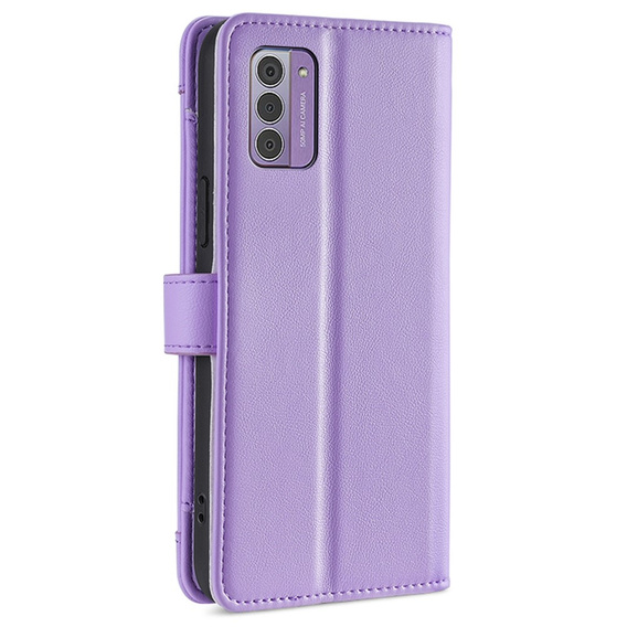 Klapkové puzdro pre Nokia G42, Wallet Zipper Pocket, fialové