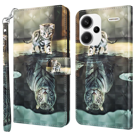 Klapkové puzdro pre Xiaomi Redmi Note 13 Pro+, Wallet, Cat & Tiger