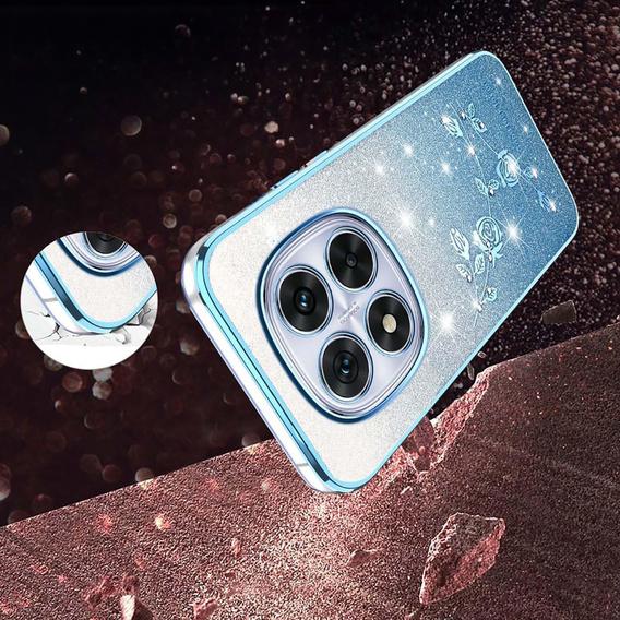 Puzdro Glitter Flower pre Xiaomi Redmi Note 15 5G / Poco M8 5G