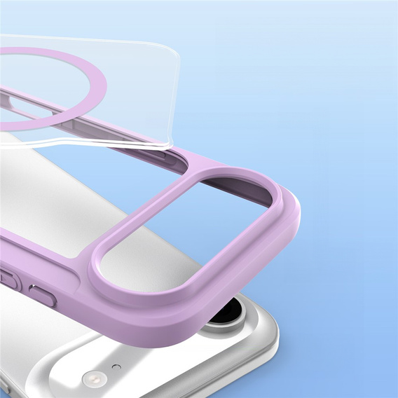 Puzdro Dux Ducis pre iPhone Air, Skin X Pro, s chlopňou, pre MagSafe, fialové