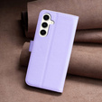 Klapkové puzdro pre Samsung Galaxy S23 FE, BINFEN Wallet, fialové + 9H sklo