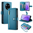 Klapkové puzdro pre Realme 14 Pro+ 5G, Wallet Zipper Pocket, modré