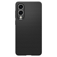 Puzdro Spigen pre Samsung Galaxy S25 Edge, Liquid Air, čierne + tvrdené sklo 9H