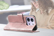 Klapkové puzdro pre Xiaomi Redmi 15C 4G/LTE, Butterfly, ružové rose gold