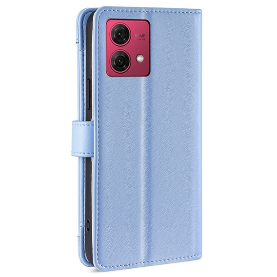 Klapkové puzdro pre Motorola Moto G84 5G, Wallet Zipper Pocket, modré