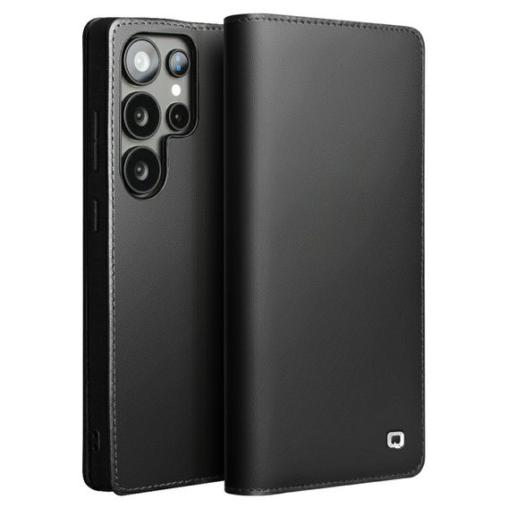 Flipové puzdro pre Samsung Galaxy S25 Ultra, QIALINO Leather Wallet, čierne