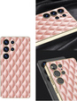 Puzdro pre Samsung Galaxy S25 Ultra, Leather Rhombus, ružové