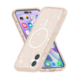 Puzdro pre iPhone 17, pre MagSafe, trblietavé, priesvitné zlaté