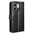 Klapkové puzdro pre Infinix Hot 50i 4G, Crazy Horse Wallet, čierne