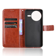 Klapkové puzdro pre Xiaomi Poco F7 Ultra, Crazy Horse Wallet, hnedé