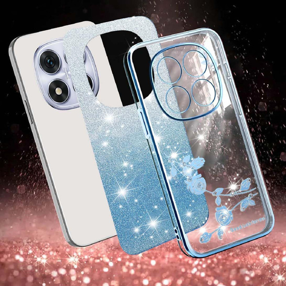 Puzdro Glitter Flower pre Xiaomi Redmi Note 15 5G / Poco M8 5G