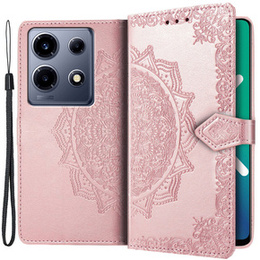 Klapkové puzdro pre Infinix Note 30 VIP, Mandala, ružové rose gold