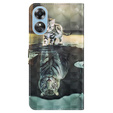 Klapkové puzdro pre Oppo A17, Wallet, Cat & Tiger