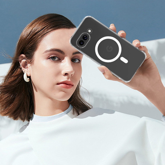 Fusion Hybrid puzdro pre MagSafe pre Google Pixel 10a, priehľadné