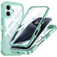 Puzdro pre iPhone 16 Plus, Shockproof, so sklom, pre MagSafe, zelený