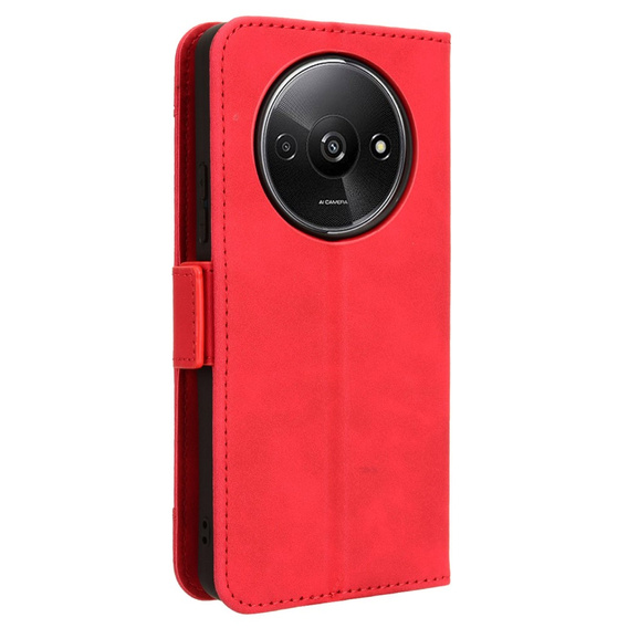Klapkové puzdro pre Xiaomi Redmi A3, Card Slot, červené