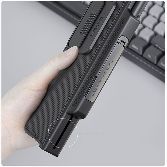 Puzdro pre Samsung Galaxy Z Fold4 5G, pancierované Nillkin, CamShield Pro, čierne