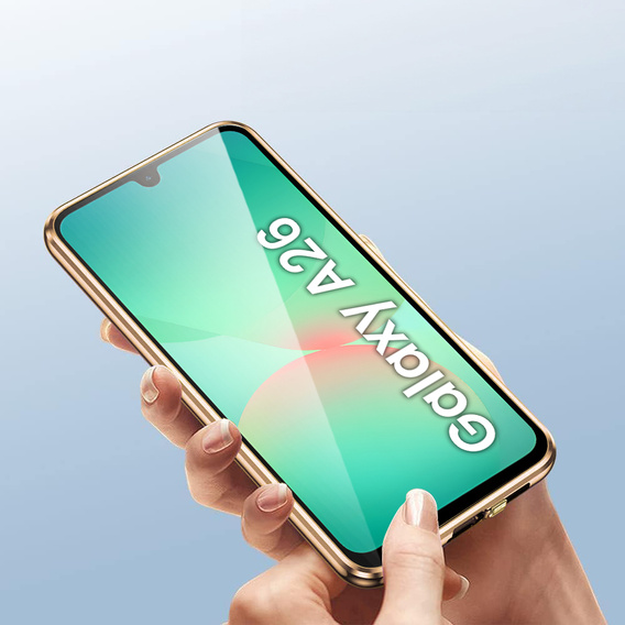 Puzdro pre Samsung Galaxy A26, Magnetic Dual Glass, zlaté