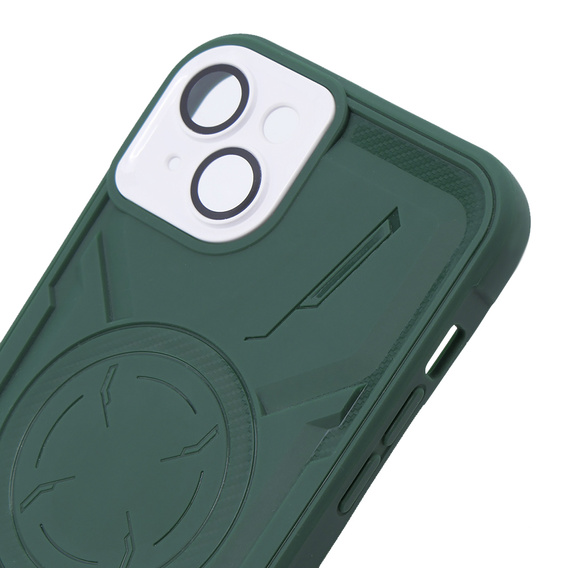 Puzdro pre iPhone 15 Plus, ERBORD Armor Mag, zelený