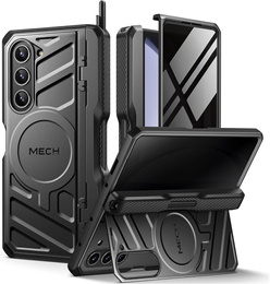 Puzdro pre Samsung Galaxy S24 Ultra, séria Tongate MECH so stojanom, čierne