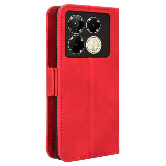 Klapkové puzdro pre Infinix Note 40 Pro Plus, Card Slot, červené