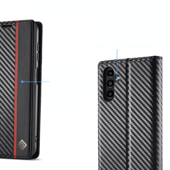 Flipové puzdro pre Samsung Galaxy A56, Carbon LC.IMEEKE, čierne