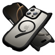 Puzdro pre iPhone 16 Pro Max, pre MagSafe, Cute Cat, čierne + sklo na displej