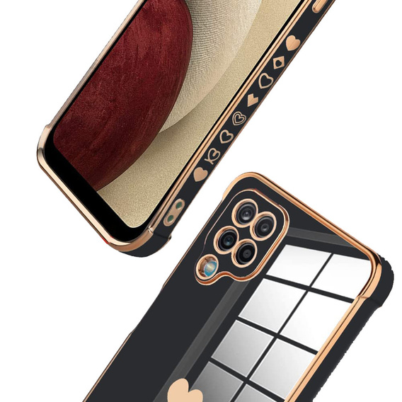 Obal na mobil pre Samsung Galaxy A12 / M12 / A12 2021, Electro heart, čierne