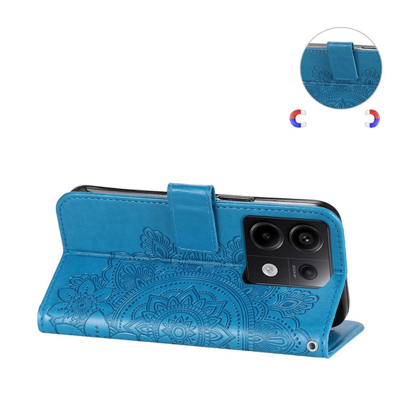 Klapkové puzdro pre Xiaomi Redmi Note 13 Pro 5G, Mandala, modré