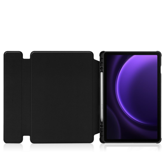 Puzdro s klávesnicou pre Samsung Galaxy Tab S10 Lite / S10 FE / S9 FE, Rotary 360° Leather, čierne