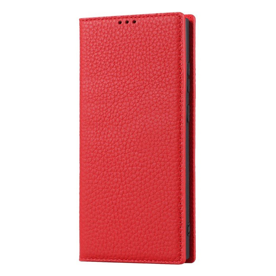 Kožené puzdro pre Samsung Galaxy S23 Plus, ERBORD Grain Leather, červený
