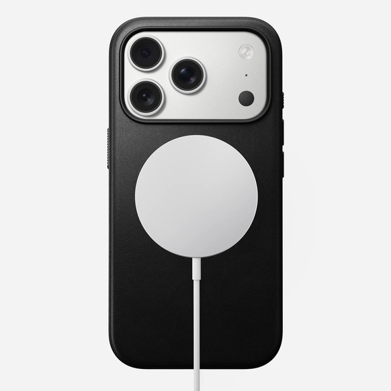 Puzdro Nomad pre iPhone 17 Pro, moderné kožené puzdro, čierne